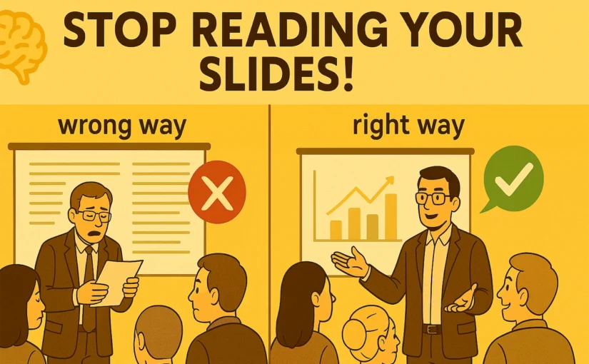Stop Reading Your Slides! The Science Behind Why Graphics + Narration Beats Text-Heavy Presentations